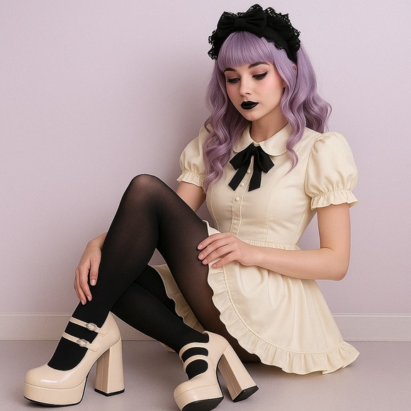 Guess Shoes - Guess Callyna Platform Mary Jane Pump Shoes 9.5 Lolita Pastel Goth Harajuku Alt